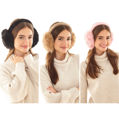 Soft And Cosy Luxury Faux Fur Ear Muffs - One Size
