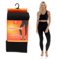 Ladies Animal Print Velvet Plush Thermal Leggings