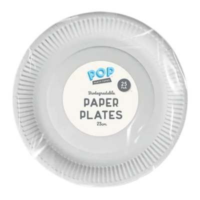 White Paper Plates 23cm 25 Pack