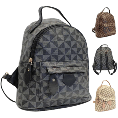 Nicole Brown Geo Design Mini Backpack