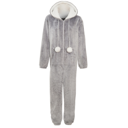 Ladies Snuggle Onesie With Sherpa Hood & Cuff