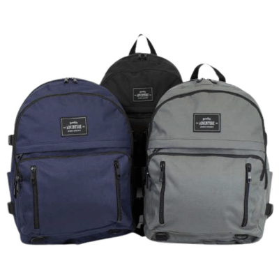 Adventure Logo Multi Zip Backpack