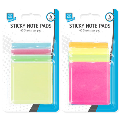 Sticky Note Pad 4 Assorted