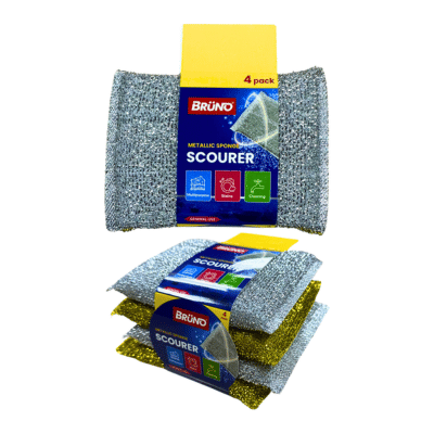 4 Pack Metallic Scourer Pads