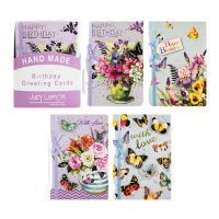 Hand Made Floral Design Birthday Greetings Cards
