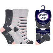 Ladies Gentle Grip Socks City Blush