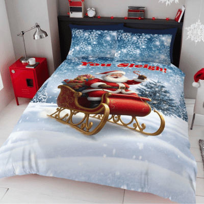 Microfiber Christmas Duvet Set - You Sleigh