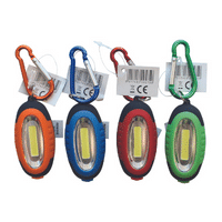 1W COB Torch Keyring With Carabiner Clip