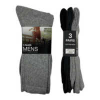 Mens Sport and Leisure Socks 3 Pack Assorted - Carton Price