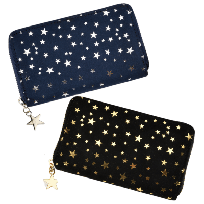 Star Print Zip Purse