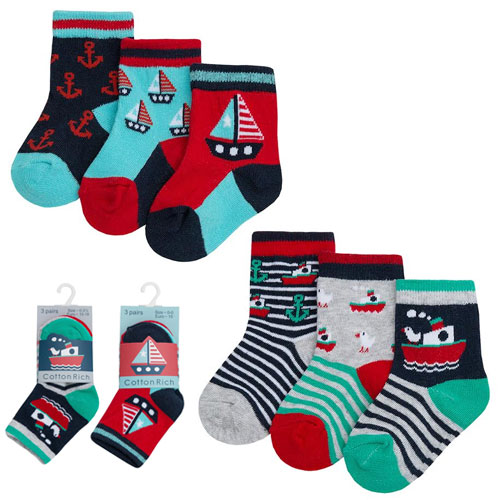Baby Novelty Design Socks Sea Boats Wholesale Socks Wholesale Childrens Socks A&K Hosiery