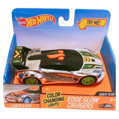 Official Hot Wheels - Road Rippers - Edge Glow Cruiser (Lights + SFX) Quick N Sik Car