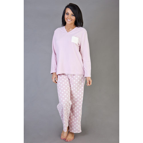Ladies Pyjamas Wholesale Nightwear Fleece Pyjamas