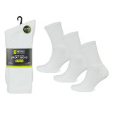 Mens Premium Sport Socks White 3 Pack