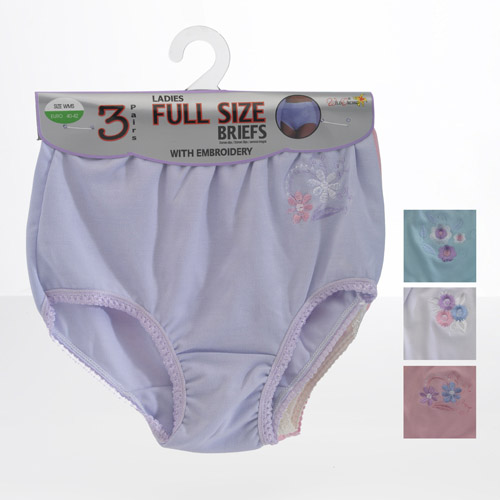 Ladies Embroidered Mama Briefs