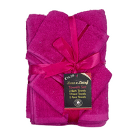 Luxury 6 Piece Towel Bale Bright Pink
