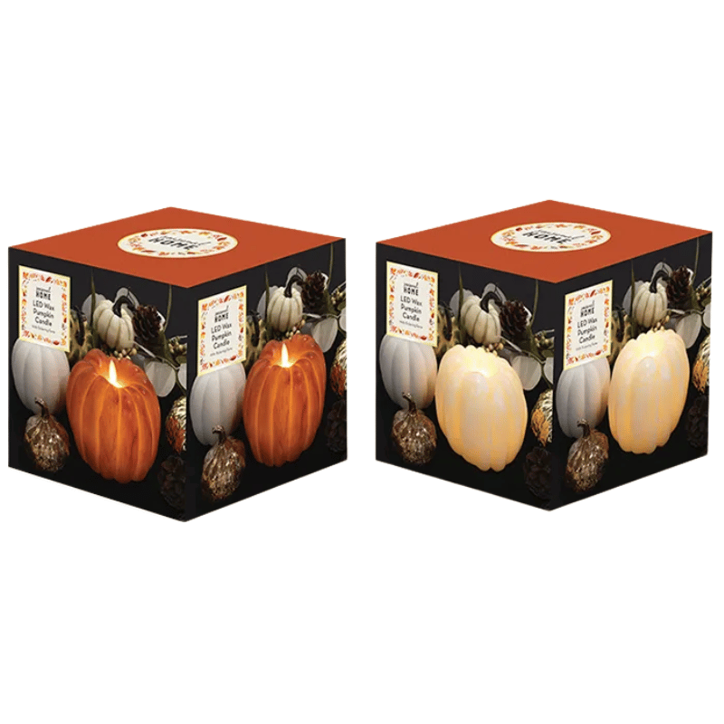 Autumnal LED Wax Pumpkin Candle