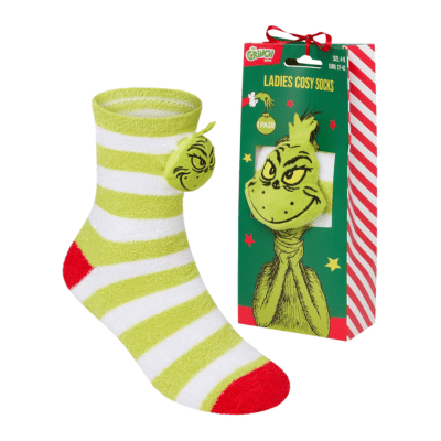 Official Grinch Ladies Gift Boxed Cosy Socks