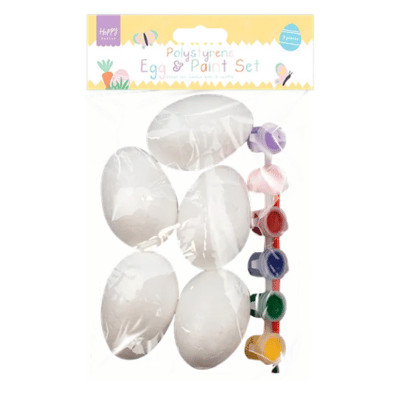 Polystyrene Easter Eggs And Paint Set