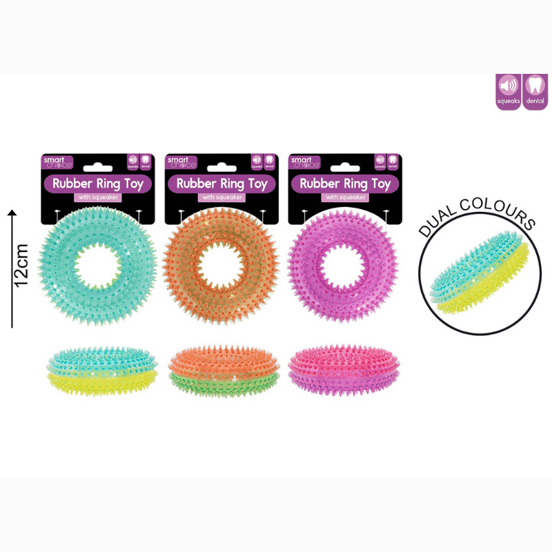 Smart Choice Flashing Squeaky Rubber Dog Toy