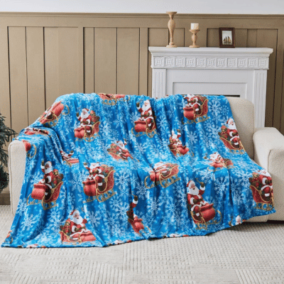 Christmas Design Flannel Throw - You Sleigh 170x230cm