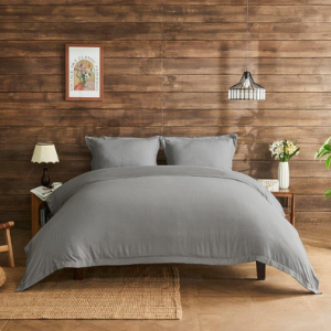 Newry Premium Striped Duvet Set Grey