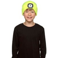 Kids Yellow LED Beanie Hat