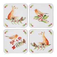 Cooksmart Christmas 'A Winters Tale' 4 Pack Coasters