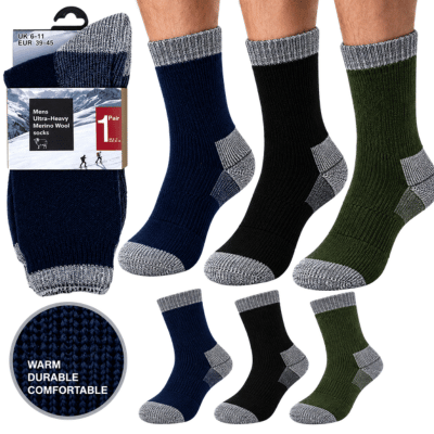 Mens Heavy Merino Wool Socks