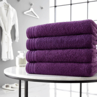 Luxury Wilsford Cotton Bath Sheet Purple