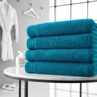 Luxury Wilsford Cotton Bath Sheet Teal