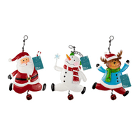 Christmas Hanging Metal Character with Bell 29cm