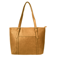 Doreen Buckle Strap Shopper Bag Tan