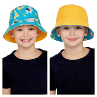 Boys Animal Printed Bucket Hat - Reversible