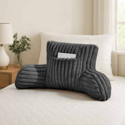 Ribbed Cuddle Cushion - Black