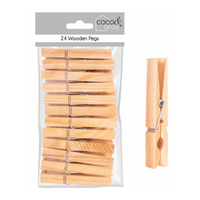 Coco & Gray Wooden Laundry Spring Clothes Pegs 36 Pack