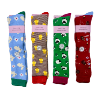 Ladies Wellington Boot Socks Farm Animals