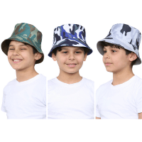 Boys Camo Design Bucket Hat
