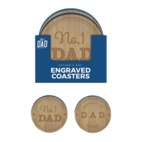 Father's Day Wooden Engraved Coasters
