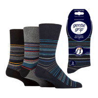 Mens Gentle Grip Micro Stripe Socks