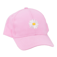 Pink Baseball Cap With Flower Embroidery 57cm