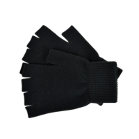 Mens Thermal Black Fingerless Magic Gloves