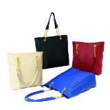 Chain Strap Zig Zag Padded Design Handbag