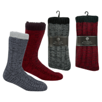 Mens Pierre Roche Premium Lounge Socks With Gripper