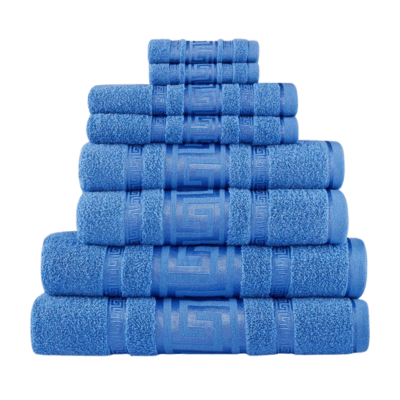 Snoozeville Royal Greek Hand Towels Blue