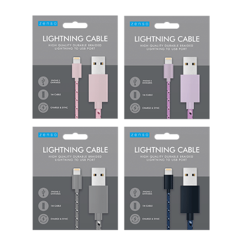 Lightning to USB Braided Cable 1M Wholesale Car Accessories