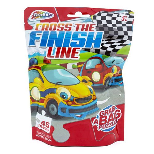 45 Piece Racing Puzzle In Foil Bag