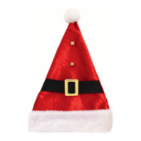 Plush Christmas Santa Hat with Belt & Bells