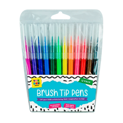 Fibre Tip Brush Pens 12 Pack