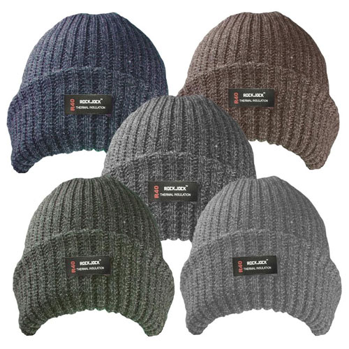 Mens Melange Thermal Hat with Lining
